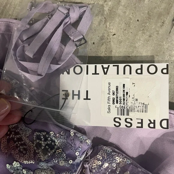 Dress the Population lilac sequin gown - Picture 8 of 13